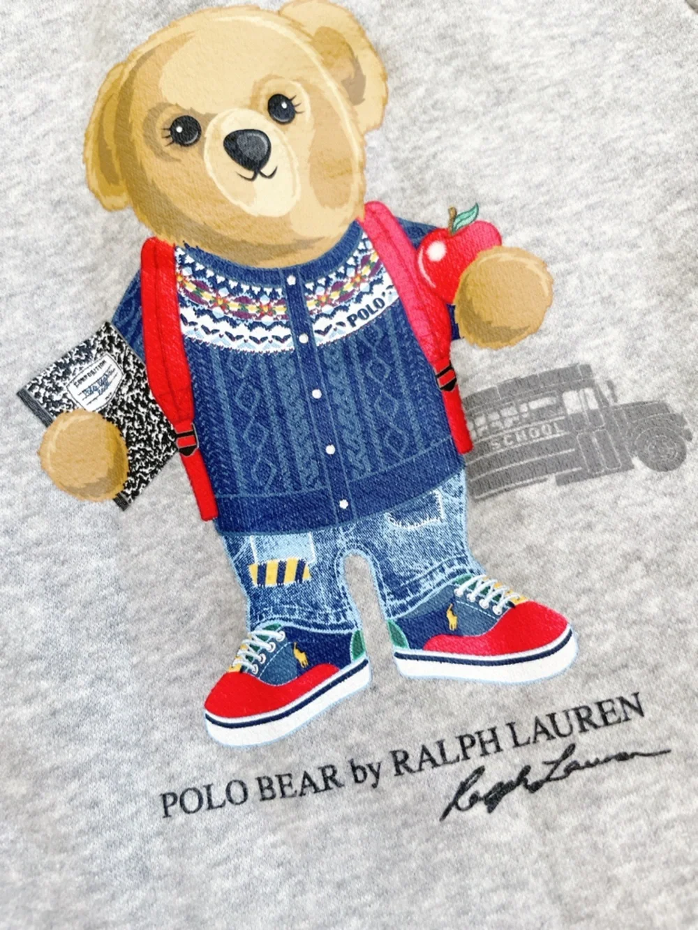 Polo Ralph Lauren Polo Bear Fleece Sweatshirt Dress Grey size 2T